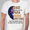 Dad know a lot but Papa knows everything he makes stuff up very fast shirt hoodie tank top sweater