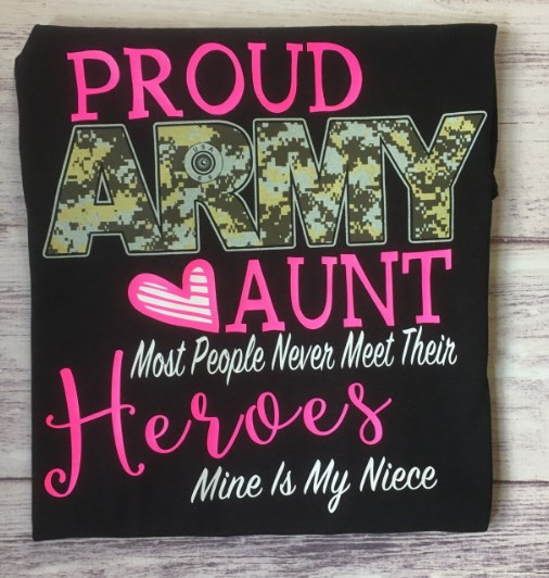 proud army aunt shirt hoodie sweater tank top