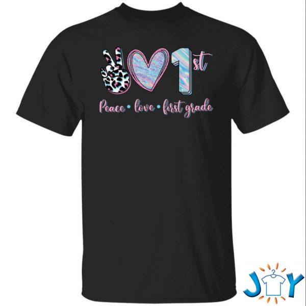 st peace love first grade shirt M