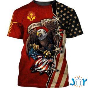 One nation under God Jesus 3D T-shirt