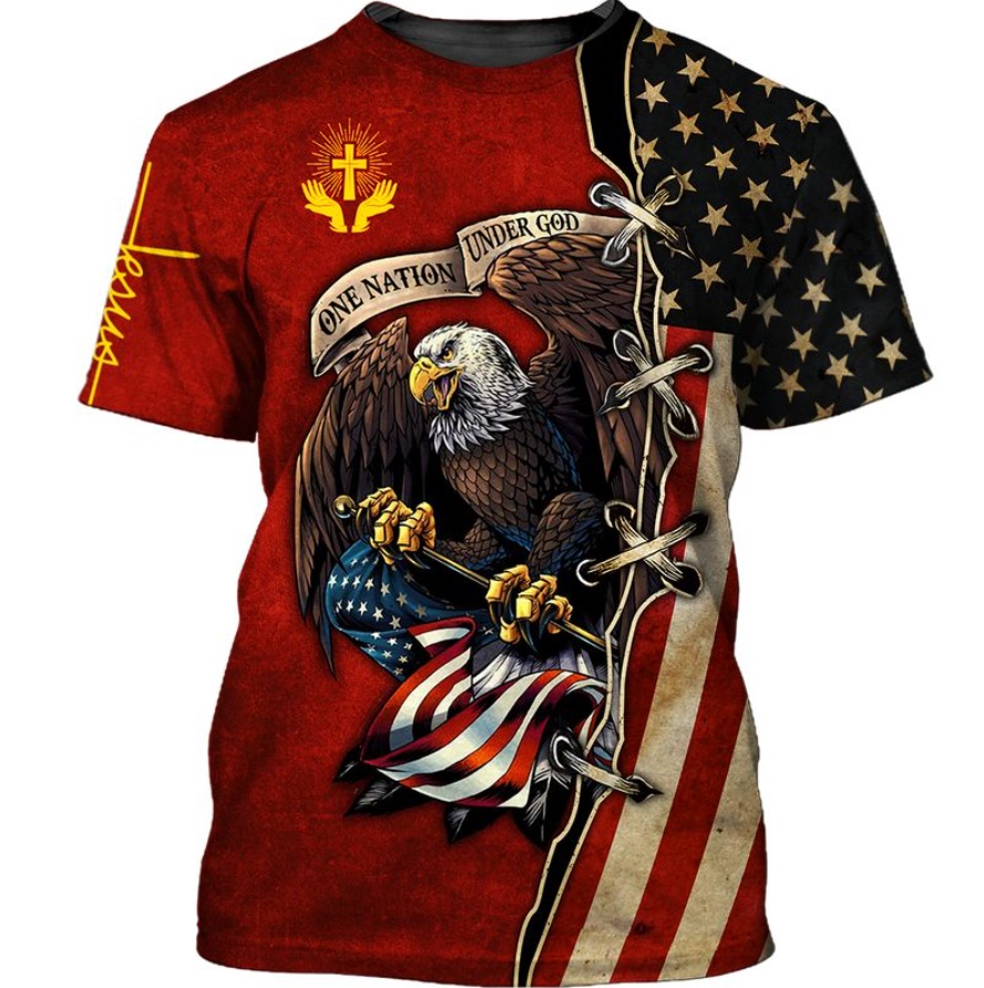 One nation under God Jesus 3D T-shirt One nation under God Jesus 3D T-shirt