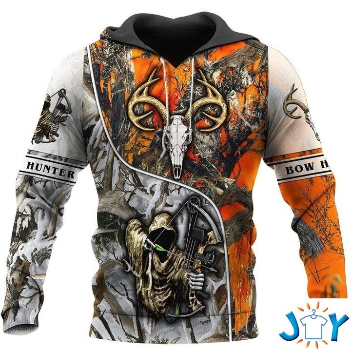 Bow Hunter Deer Camo 3D All Over Printed Hoodie
