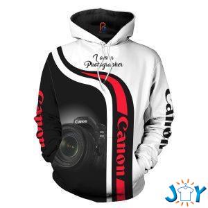 canon i am a photographer d all over printed hoodie