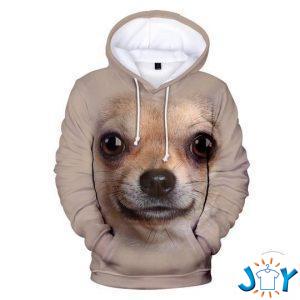 chihuahua d all over print hoodie