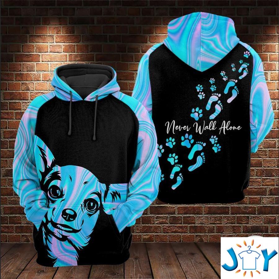 Chihuahua Never Walk Alone 3D All Over Print Hoodies