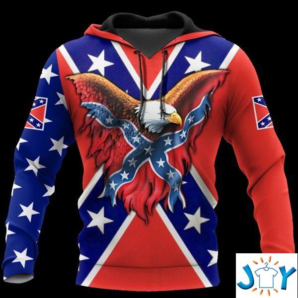 confederate states of america d all over printed hoodie