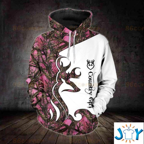 country girl deer camo d all over printed hoodie