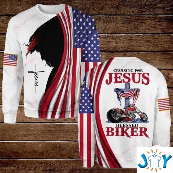 cruising for jesus blessed biker d hoodies sweatshirt hawaiian shirt