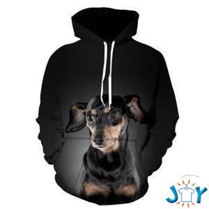 dachshund d all over print hoodie