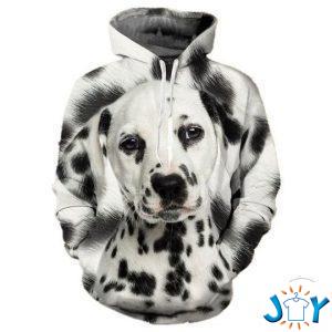 dalmatian d all over print hoodie