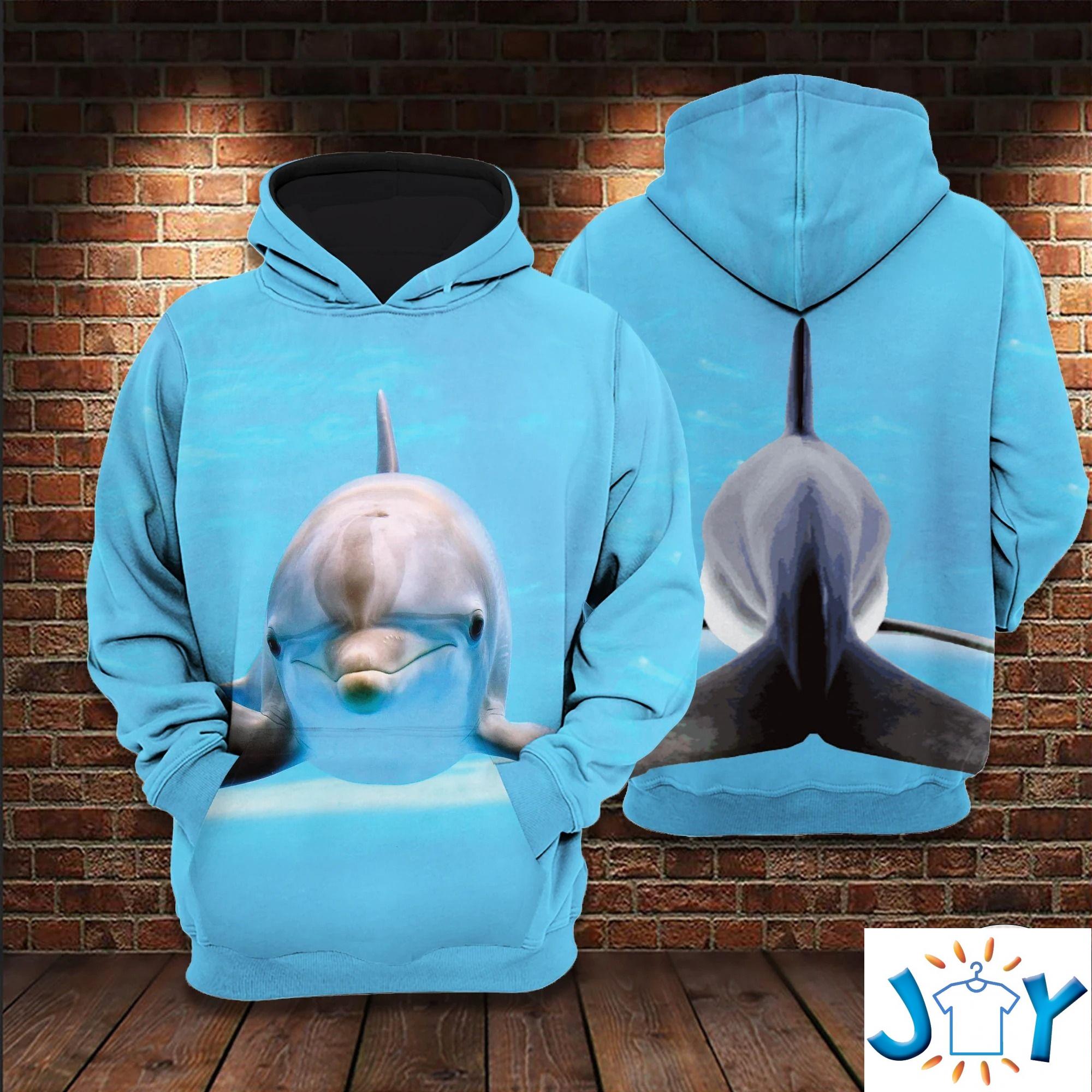 Dolphin Water Blue 3D All Over Print Hoodie