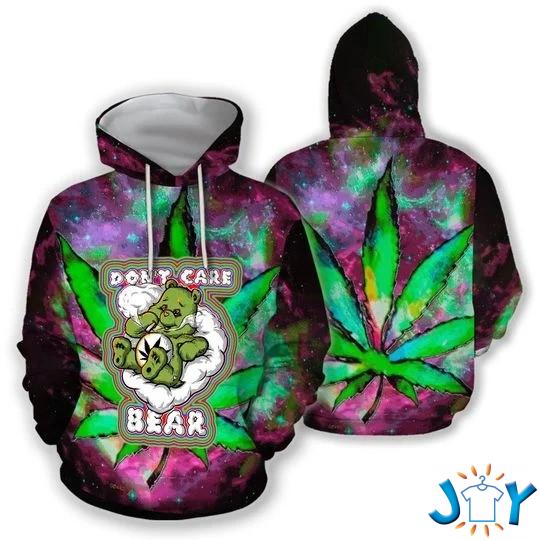 Don’T Care Bear Weed 3D Hoodie