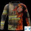 firefighter d all over printed hoodie