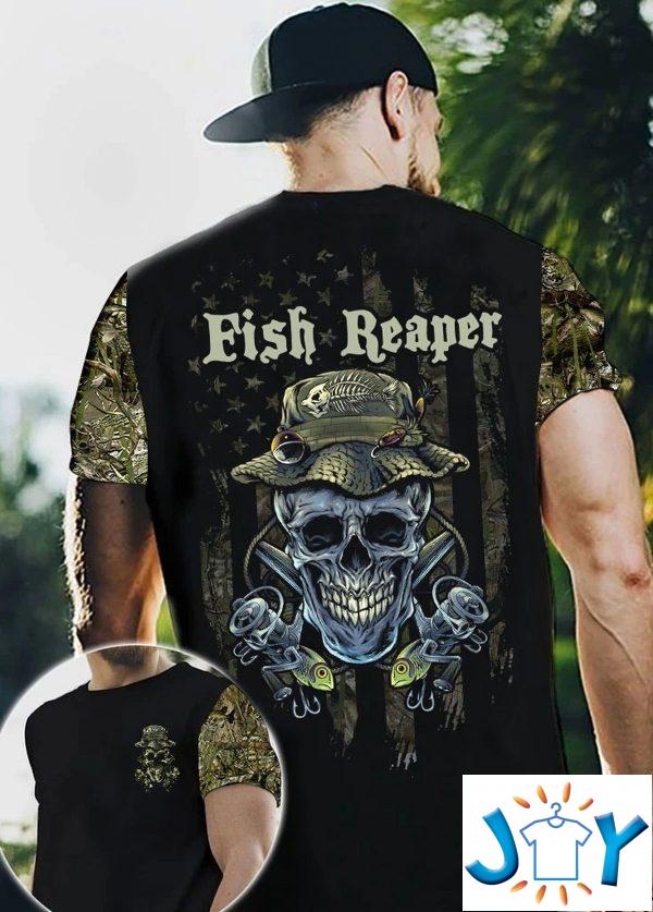 fish reaper skull d all over print t shirt hoodie