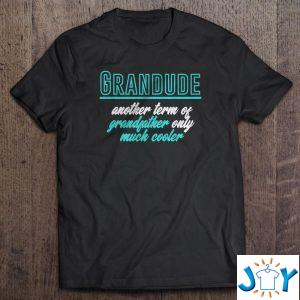 funny grandpa grandude veterans fathers day humor retro shirt M