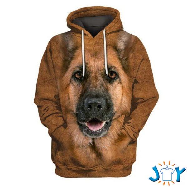 german shepherd dog d all over printed hoodie