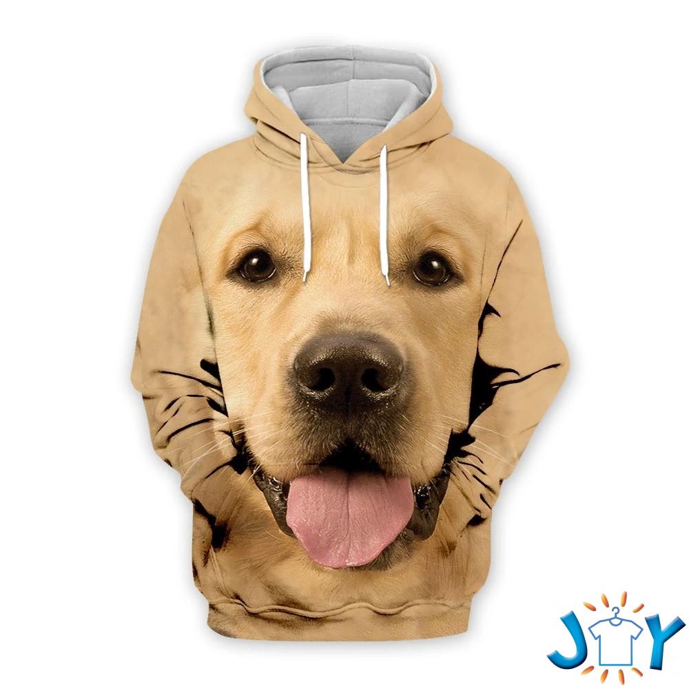 Golden Retriever Dog 3D All Over Printed Hoodie