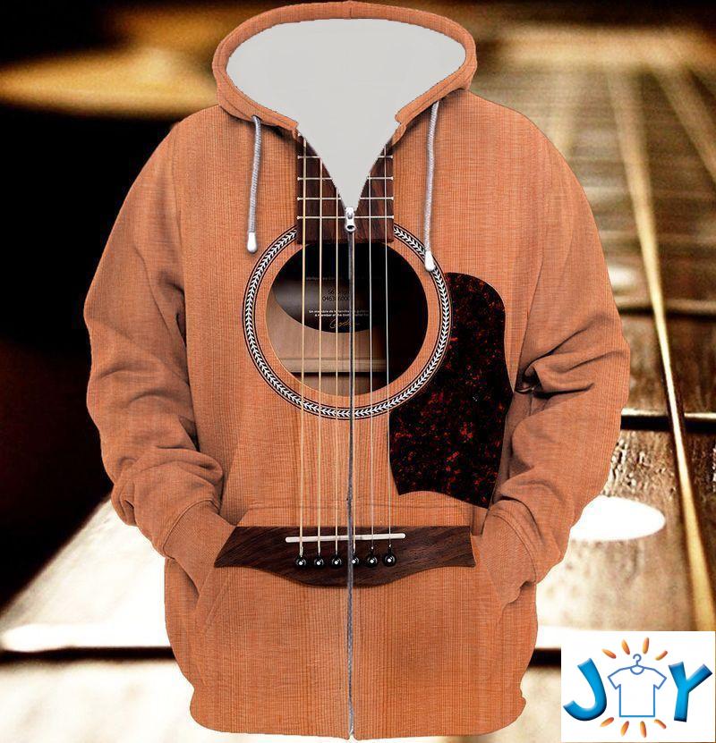 Guitar 3D Zip Hoodie