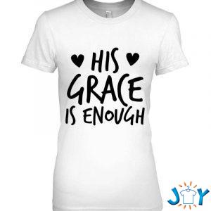 his grace is enough cute christian faith design t shirt M