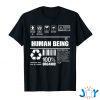 human being science ingredients  organic unisex t shirt M