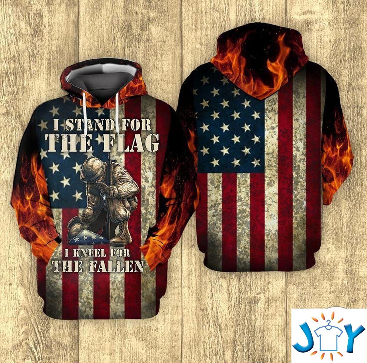I Stand For The Flag And Kneel For The Fallen 3D Hoodie