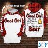 i tried to be a good girl but then the camp fire was lit and there was beer vodka personalized d hoodie