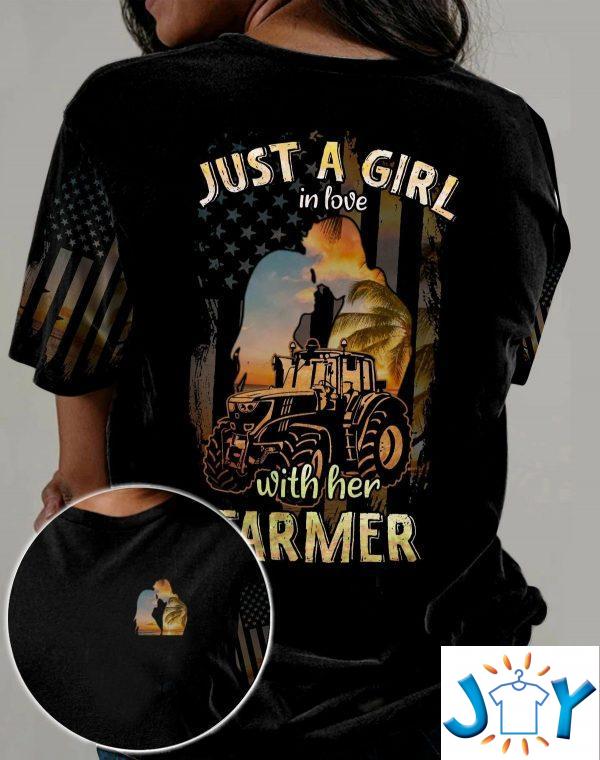 just a girl in love with her farmer d all over print t shirt hoodie