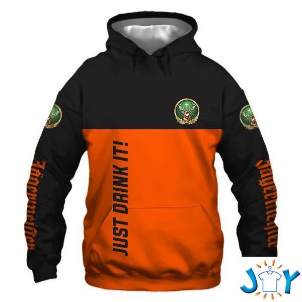 just drink it in case of accident my blood type is jagermeister personalized d hoodie