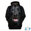 labrador retriever black dog d all over printed hoodie
