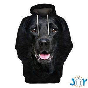 labrador retriever black dog d all over printed hoodie