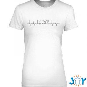 love signal heart palpitations ekg monitor t shirt M