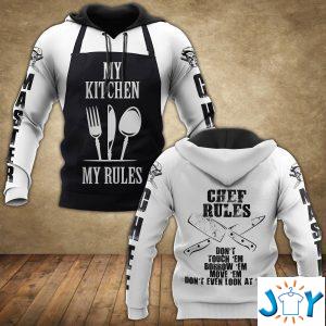 my kitchen my rules chef rules dont touch em borrow em move em d hoodie