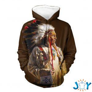 native american chief when an elder speaks be silent and listen d hoodie