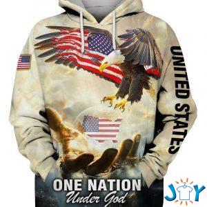 one nation under god eagle flag d all over print hoodies