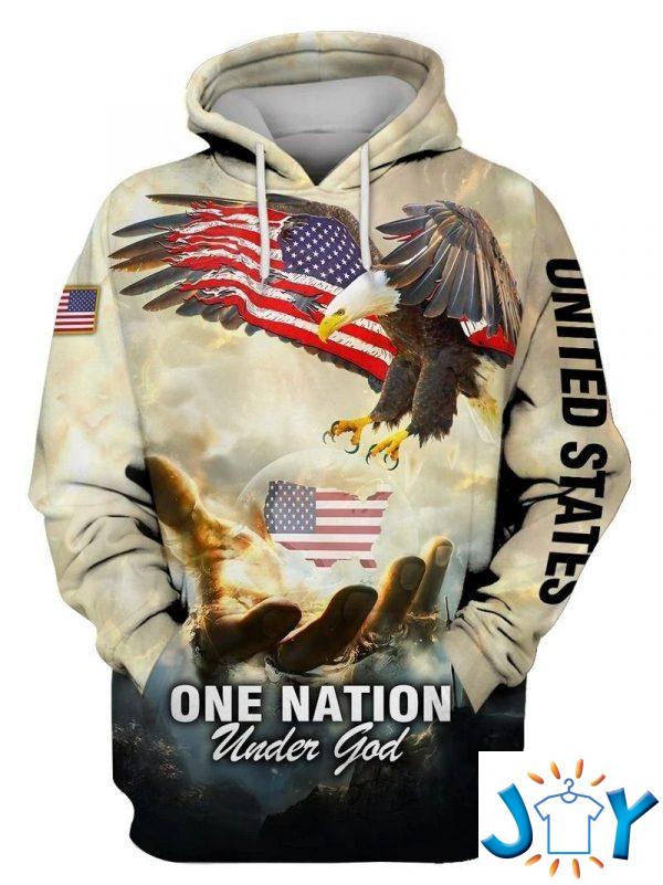 one nation under god eagle flag d all over print hoodies