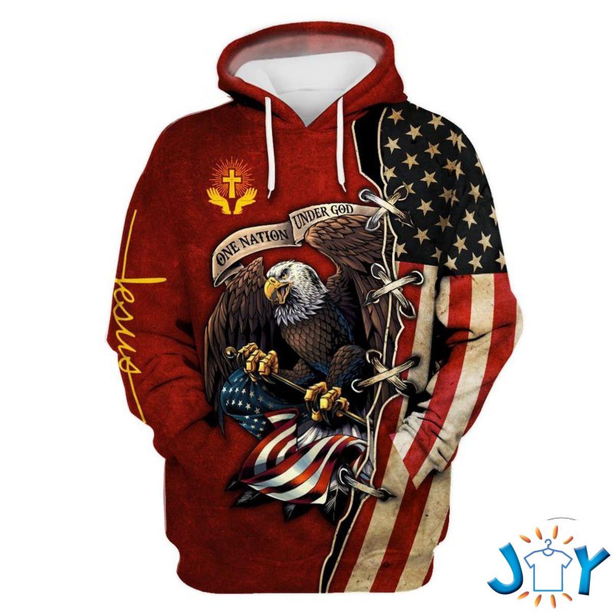One nation under God Jesus 3D Hoodies one nation under god jesus d hoodies