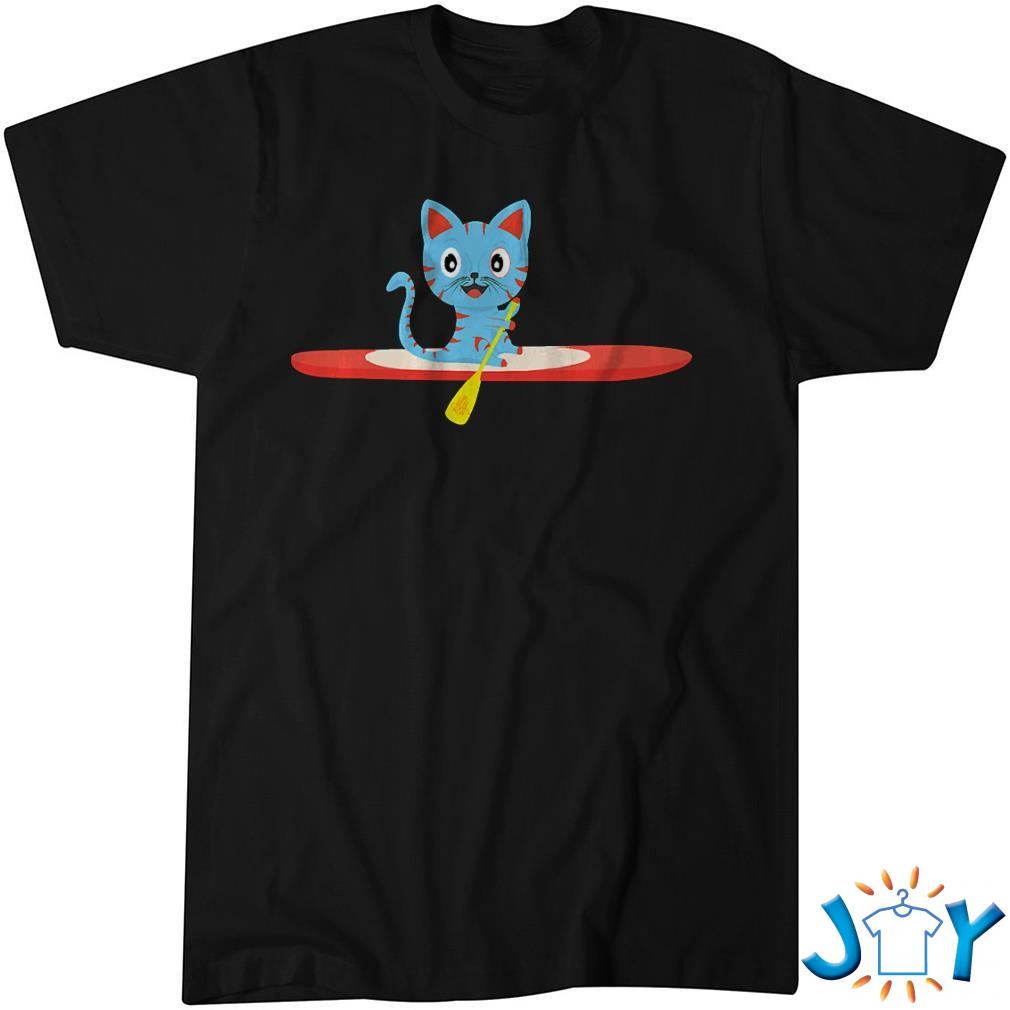 Paddleboarding Sup Cat Kitten Stand Up T-Shirt