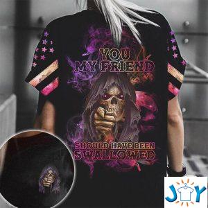 pink skull girl you my friend should have been swallowed d t shirt hoodie