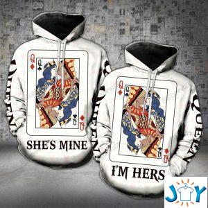 poker queen girl couple shes mine im hers d hoodie