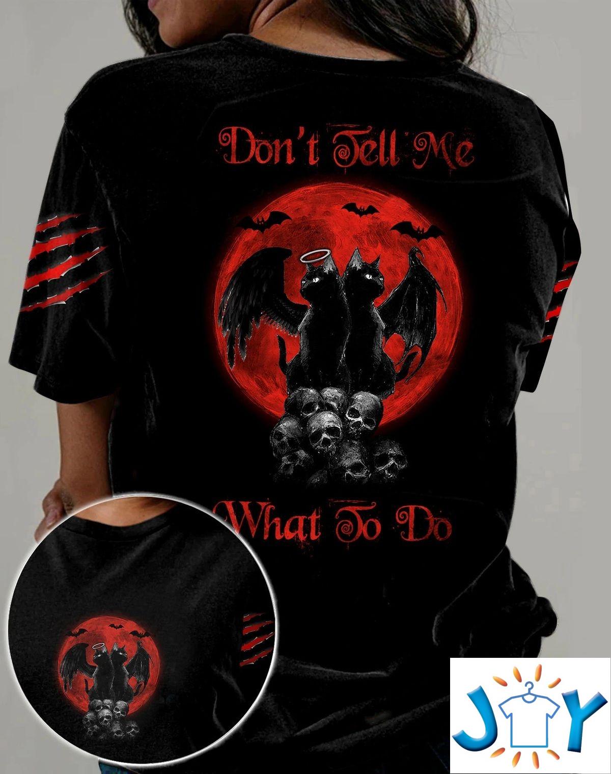 Skull Cats Don’T Tell Me What To Do 3D All Over Print T-Shirt, Hoodie