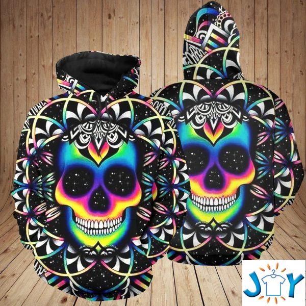 skull colorful d hoodie