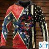 skull the confederate and us flag d hoodie