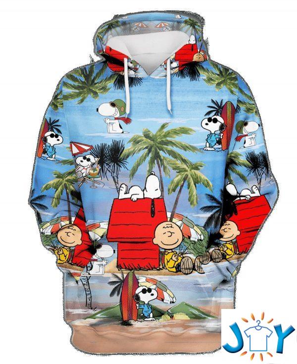 snoopy summer vacation on the beach hoodie