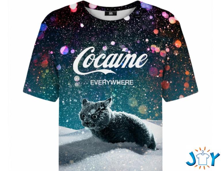 Snow Cat Cocaine Everywhere 3D Shirt Snow Cat Cocaine Everywhere 3D Shirt
