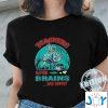teachers love brains and coffee goth humor zombie shirt M