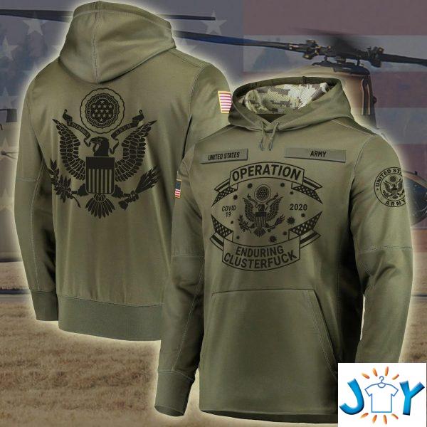 united states army operation enduring clusterfuck personalized d hoodie