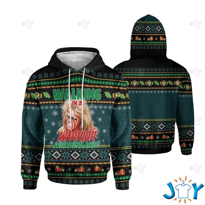 Walking In A Warrior Wonderland Christmas 3D hoodie walking in a warrior wonderland christmas d hoodie