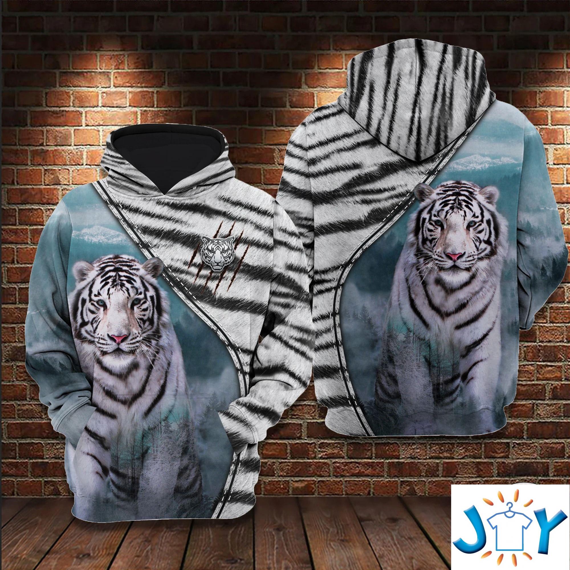 White Tiger 3D All Over Print Hoodie
