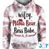 wifey mama bear boss babe d all over print hoodie