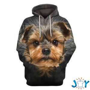 yorkshire terrier dog d all over printed hoodie